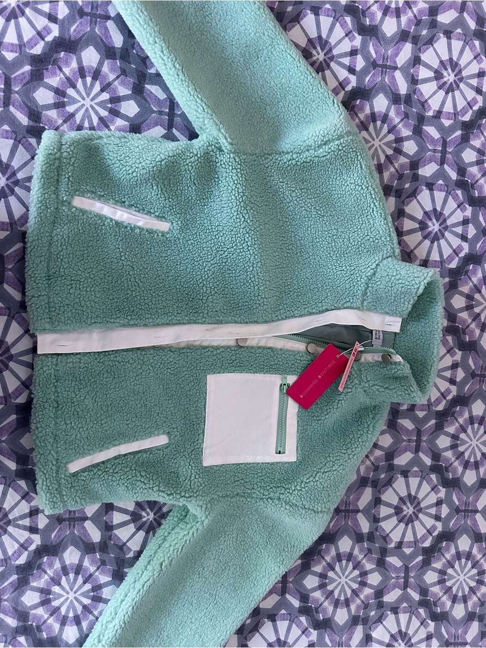 Beginning Boutique Mint Green Sherpa Fleece Bottoms